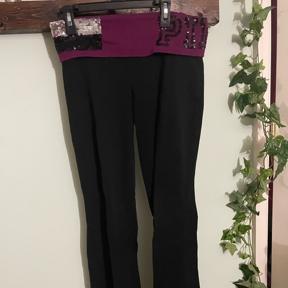 Victoria’s sequined yoga pants